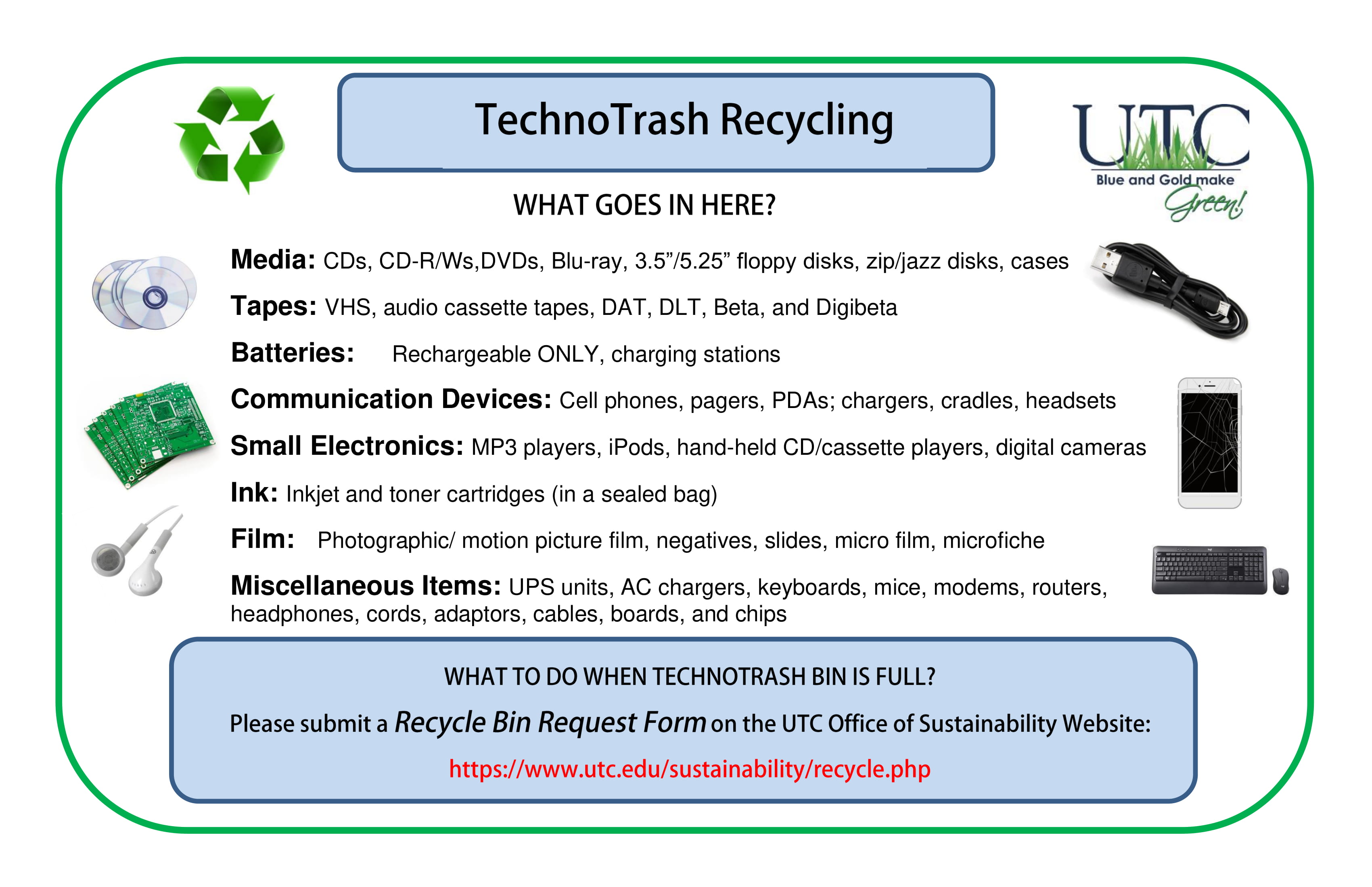 Sustainability Techno Trash Poster