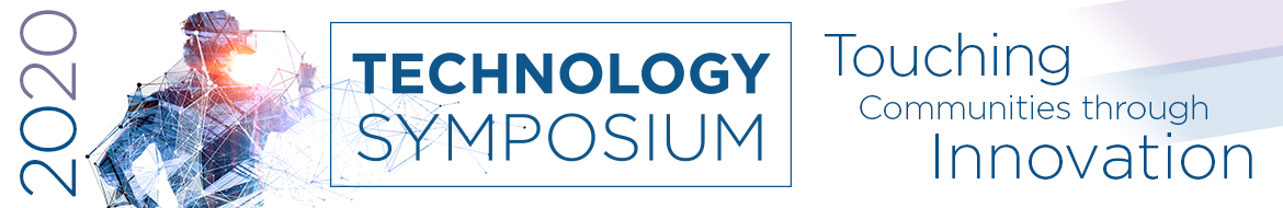 2020 Technology Symposium Banner: Touching Communities Through Innovation