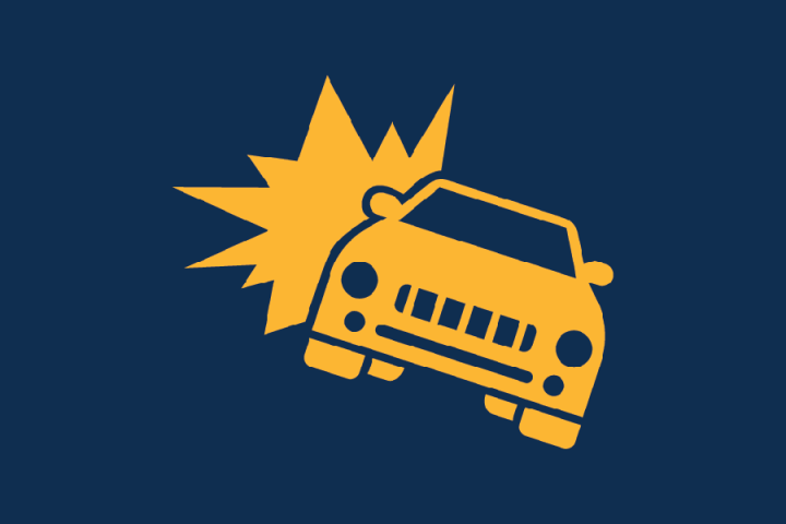 icon image of a car in a crash