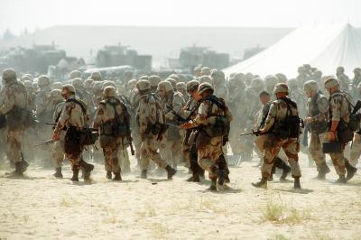 U.S. troops deployed during Operation Desert Shield