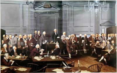 Conventional political participation: The signing of the U.S. Constitution