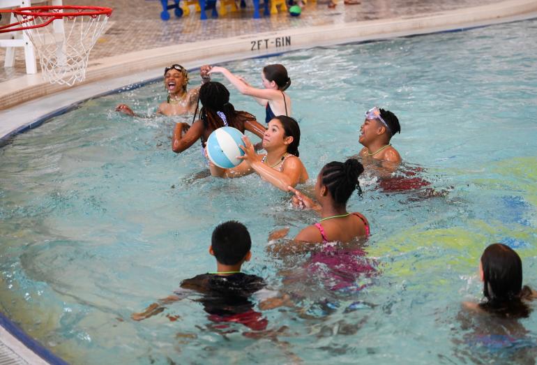 Pool Party - Slide Show - June 2023 - Group Basketball